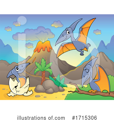 Royalty-Free (RF) Dinosaur Clipart Illustration by visekart - Stock Sample #1715306