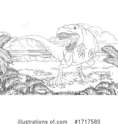 Royalty-Free (RF) Dinosaur Clipart Illustration by AtStockIllustration - Stock Sample #1717580