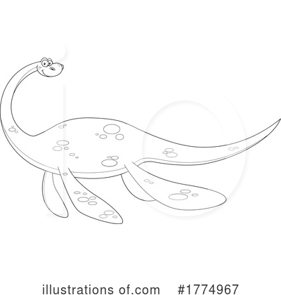 Royalty-Free (RF) Dinosaur Clipart Illustration by Hit Toon - Stock Sample #1774967