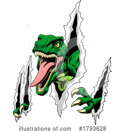 Royalty-Free (RF) Dinosaur Clipart Illustration by Hit Toon - Stock Sample #1793628