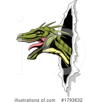 Royalty-Free (RF) Dinosaur Clipart Illustration by Hit Toon - Stock Sample #1793632