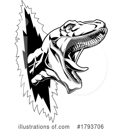 Royalty-Free (RF) Dinosaur Clipart Illustration by Hit Toon - Stock Sample #1793706