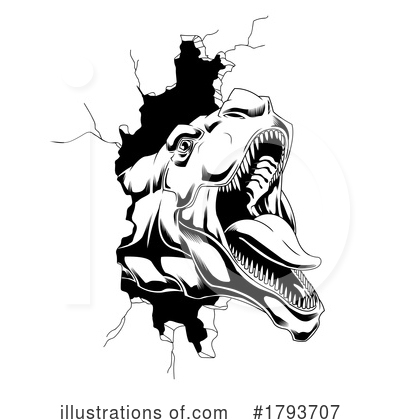 Royalty-Free (RF) Dinosaur Clipart Illustration by Hit Toon - Stock Sample #1793707