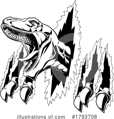 Royalty-Free (RF) Dinosaur Clipart Illustration by Hit Toon - Stock Sample #1793708
