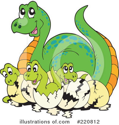 Royalty-Free (RF) Dinosaur Clipart Illustration by visekart - Stock Sample #220812