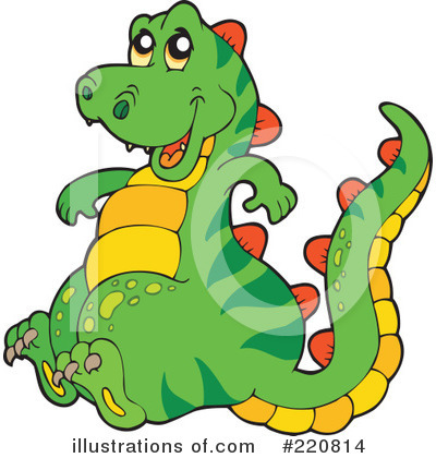 Royalty-Free (RF) Dinosaur Clipart Illustration by visekart - Stock Sample #220814