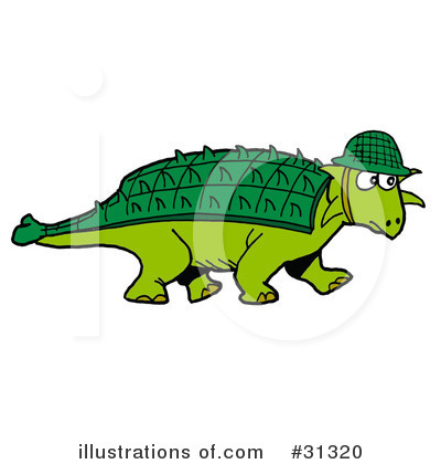 Royalty-Free (RF) Dinosaur Clipart Illustration by LaffToon - Stock Sample #31320