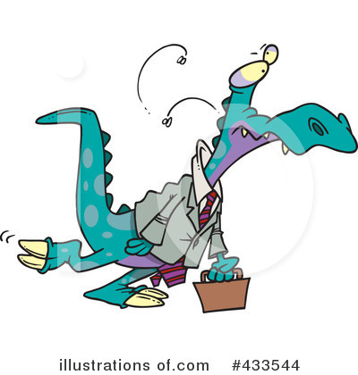 Royalty-Free (RF) Dinosaur Clipart Illustration by toonaday - Stock Sample #433544
