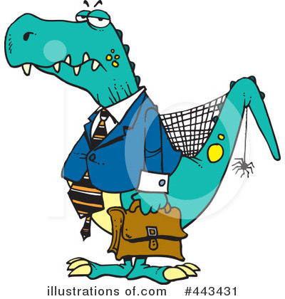 Royalty-Free (RF) Dinosaur Clipart Illustration by toonaday - Stock Sample #443431