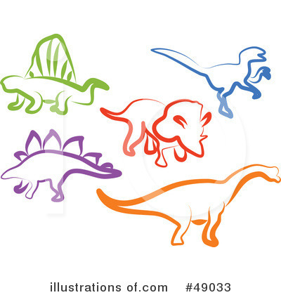 Royalty-Free (RF) Dinosaurs Clipart Illustration by Prawny - Stock Sample #49033