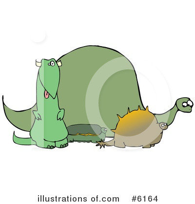 Royalty-Free (RF) Dinosaurs Clipart Illustration by djart - Stock Sample #6164