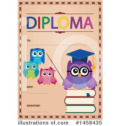 Royalty-Free (RF) Diploma Clipart Illustration by visekart - Stock Sample #1458435