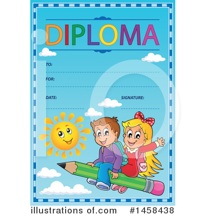 Royalty-Free (RF) Diploma Clipart Illustration by visekart - Stock Sample #1458438