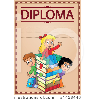 Royalty-Free (RF) Diploma Clipart Illustration by visekart - Stock Sample #1458446