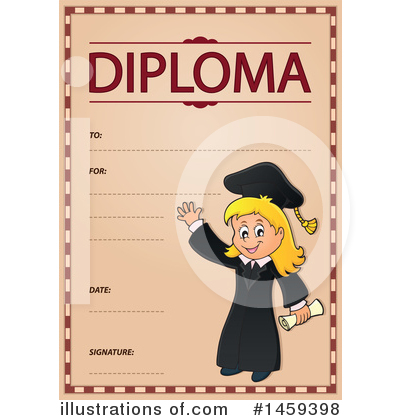 Royalty-Free (RF) Diploma Clipart Illustration by visekart - Stock Sample #1459398