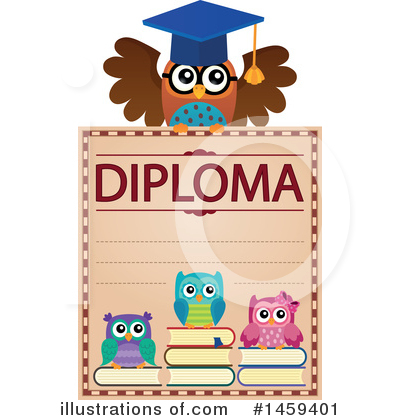 Royalty-Free (RF) Diploma Clipart Illustration by visekart - Stock Sample #1459401