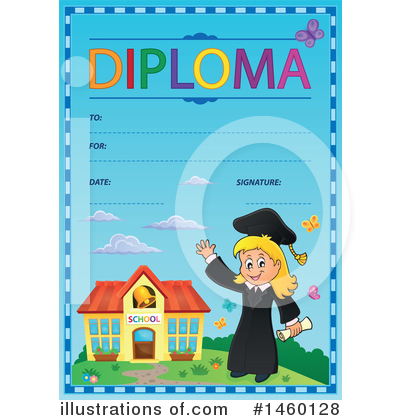 Royalty-Free (RF) Diploma Clipart Illustration by visekart - Stock Sample #1460128