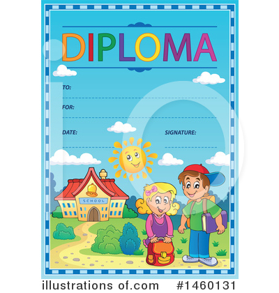 Royalty-Free (RF) Diploma Clipart Illustration by visekart - Stock Sample #1460131