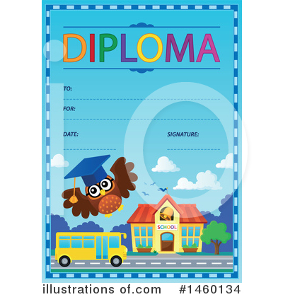 Royalty-Free (RF) Diploma Clipart Illustration by visekart - Stock Sample #1460134