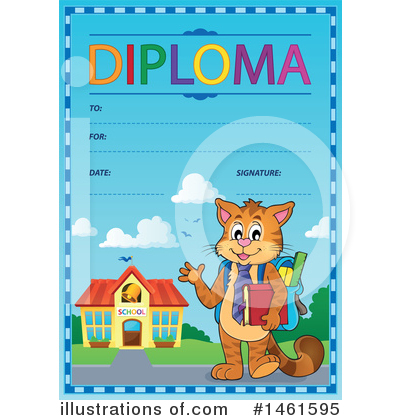 Royalty-Free (RF) Diploma Clipart Illustration by visekart - Stock Sample #1461595