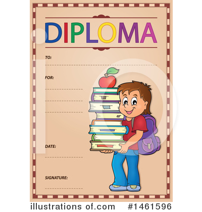 Royalty-Free (RF) Diploma Clipart Illustration by visekart - Stock Sample #1461596