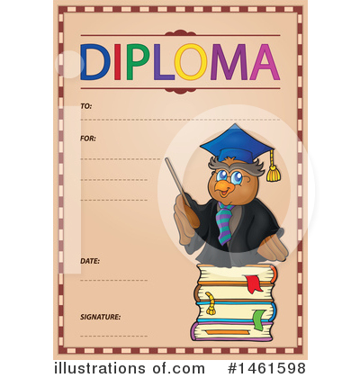 Royalty-Free (RF) Diploma Clipart Illustration by visekart - Stock Sample #1461598