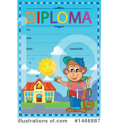 Royalty-Free (RF) Diploma Clipart Illustration by visekart - Stock Sample #1466887