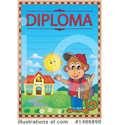 Royalty-Free (RF) Diploma Clipart Illustration by visekart - Stock Sample #1466890