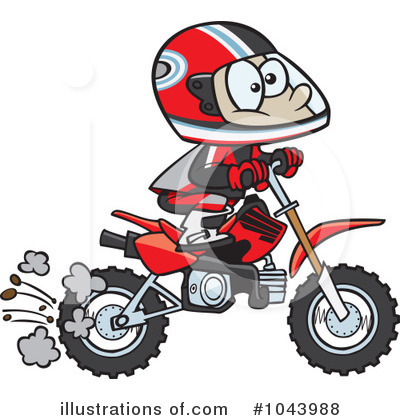 Royalty-Free (RF) Dirt Bike Clipart Illustration by toonaday - Stock Sample #1043988