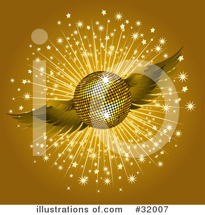 Royalty-Free (RF) Disco Ball Clipart Illustration by elaineitalia - Stock Sample #32007