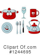 Dishes Clipart #1244695 by Vector Tradition SM