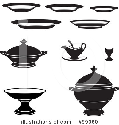 Royalty-Free (RF) Dishes Clipart Illustration by Frisko - Stock Sample #59060