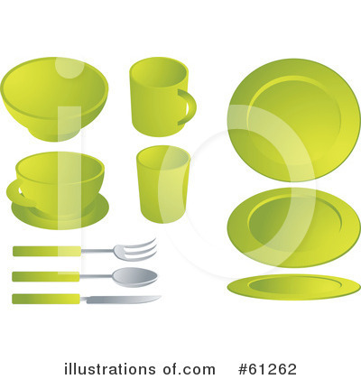 Royalty-Free (RF) Dishes Clipart Illustration by Kheng Guan Toh - Stock Sample #61262