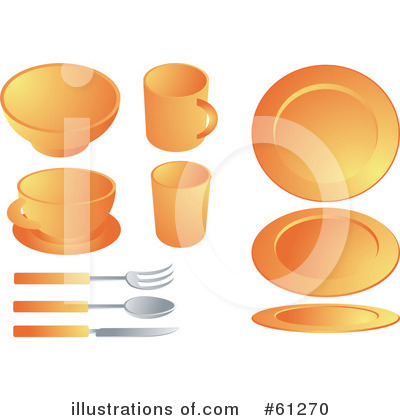 Royalty-Free (RF) Dishes Clipart Illustration by Kheng Guan Toh - Stock Sample #61270
