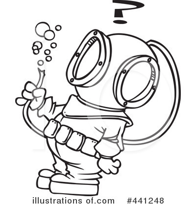 Royalty-Free (RF) Diver Clipart Illustration by toonaday - Stock Sample #441248