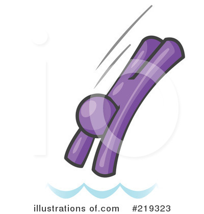 Royalty-Free (RF) Diving Clipart Illustration by Leo Blanchette - Stock Sample #219323