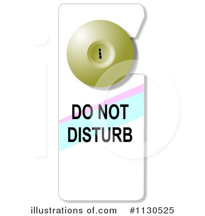 Royalty-Free (RF) Do Not Disturb Clipart Illustration by djart - Stock Sample #1130525