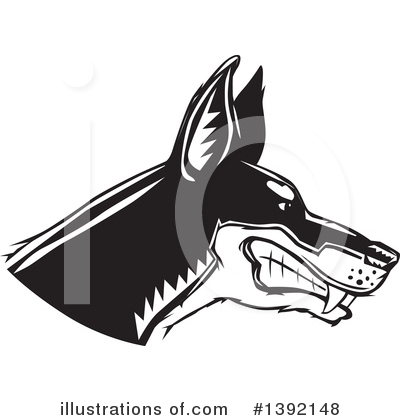 Dog Attack Clipart #1392148 by David Rey