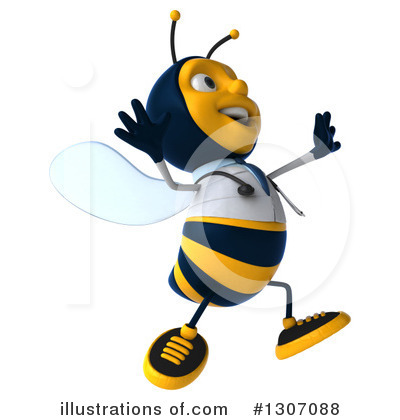 Royalty-Free (RF) Doctor Bee Clipart Illustration by Julos - Stock Sample #1307088