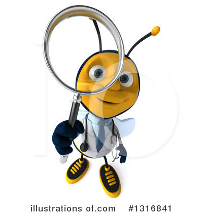 Royalty-Free (RF) Doctor Bee Clipart Illustration by Julos - Stock Sample #1316841