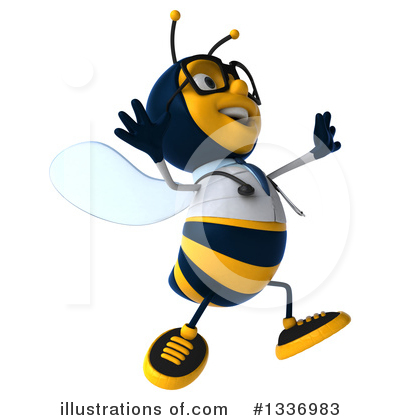 Royalty-Free (RF) Doctor Bee Clipart Illustration by Julos - Stock Sample #1336983