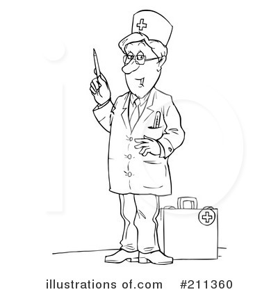 Royalty-Free (RF) Doctor Clipart Illustration by Alex Bannykh - Stock Sample #211360