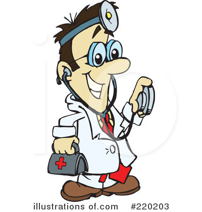 Royalty-Free (RF) Doctor Clipart Illustration by Dennis Holmes Designs - Stock Sample #220203