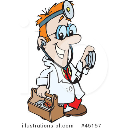 Royalty-Free (RF) Doctor Clipart Illustration by Dennis Holmes Designs - Stock Sample #45157