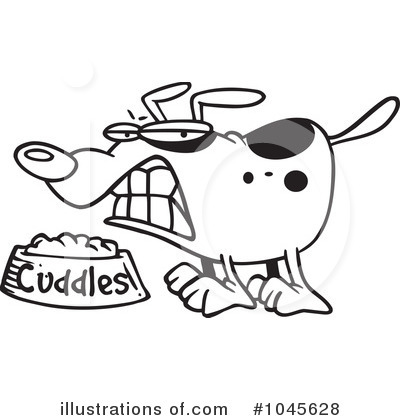 Royalty-Free (RF) Dog Clipart Illustration by toonaday - Stock Sample #1045628