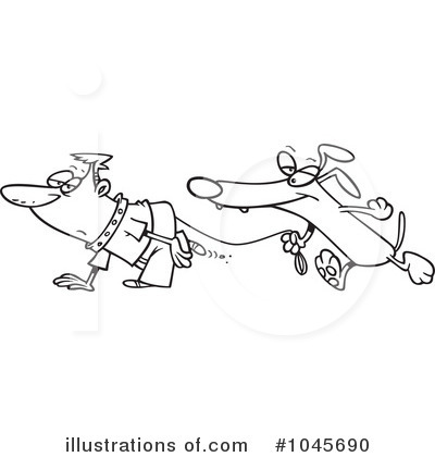 Royalty-Free (RF) Dog Clipart Illustration by toonaday - Stock Sample #1045690