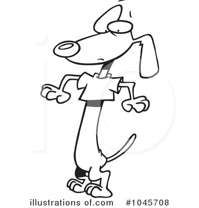 Weiner Dog Clipart #1045708 by toonaday