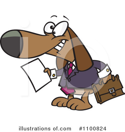 Royalty-Free (RF) Dog Clipart Illustration by toonaday - Stock Sample #1100824
