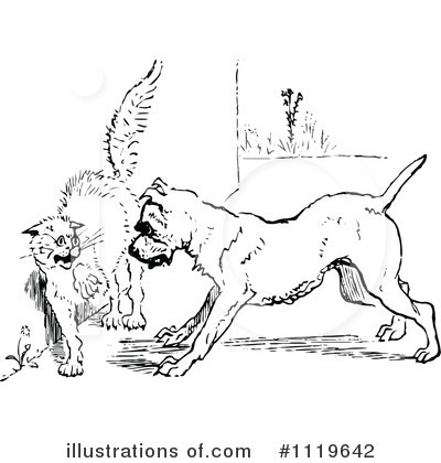 Royalty-Free (RF) Dog Clipart Illustration by Prawny Vintage - Stock Sample #1119642
