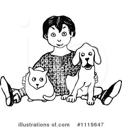 Royalty-Free (RF) Dog Clipart Illustration by Prawny Vintage - Stock Sample #1119647